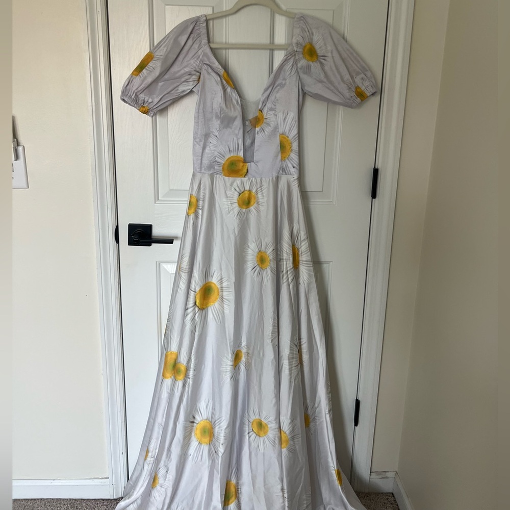 Sunflower Print Maxi Dress